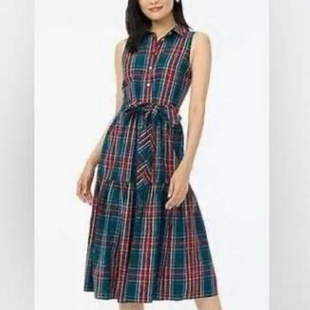 J. Crew Tartan Plaid Sleeveless Dress